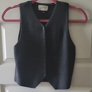 Universal Thread Charcoal Gray Button-Up Vest